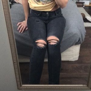 High rise jegging material jeans